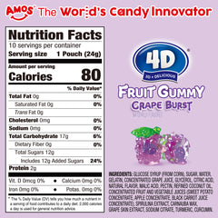 4D Fruit Gummy -Grape Burst Juice Filled- 240g