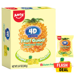 4D Fruit Gummy -Pineapple Burst Juice Filled- 240g