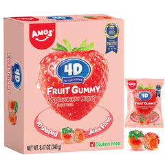 4D Fruit Gummy - Burst Juice Filled - 240g -Wholesale