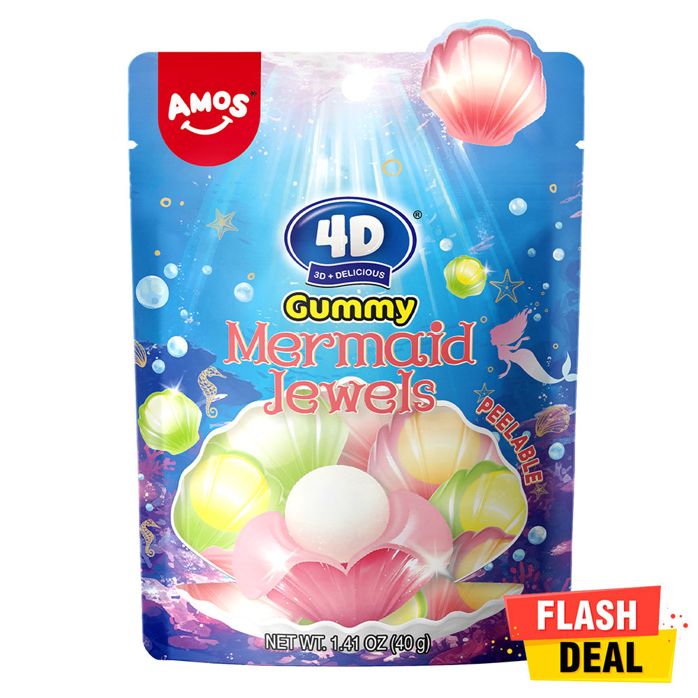 4D Mermaid Jewels Gummy Mix Flavor - 40g/bag