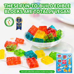 Pack de blocs gélifiés 4D en vrac - Blocs comestibles créatifs pour enfants 264 g