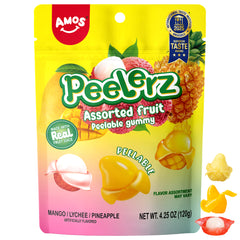 Peelerz - Peelable gummies (lychee, pineapple and mango) - 120 g