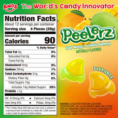 Peelerz - Peelable Green & Yellow Mangoes Gummy Box - 12oz