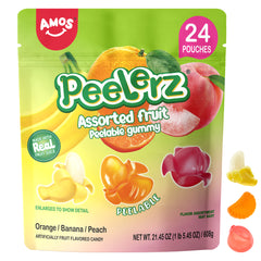 Peelerz - Bonbons pelables (nouveau mélange de saveurs - litchi + ananas + mangue) - 608 g