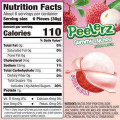 Peelerz - Bonbons pelables (nouveau mélange de saveurs - litchi + ananas + mangue) - 608 g