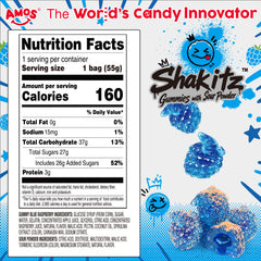 Shakitz - 4D Gummy with Sour Powder - 4D Blue Raspberry Gummy