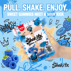Shakitz - 4D Gummy with Sour Powder - 4D Blue Raspberry Gummy