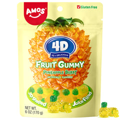 4D Fruit Burst Gummy Pineapple Flavor - 170g