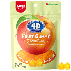 4D Fruit Burst Gummy Yellowpeach Flavor - 170g