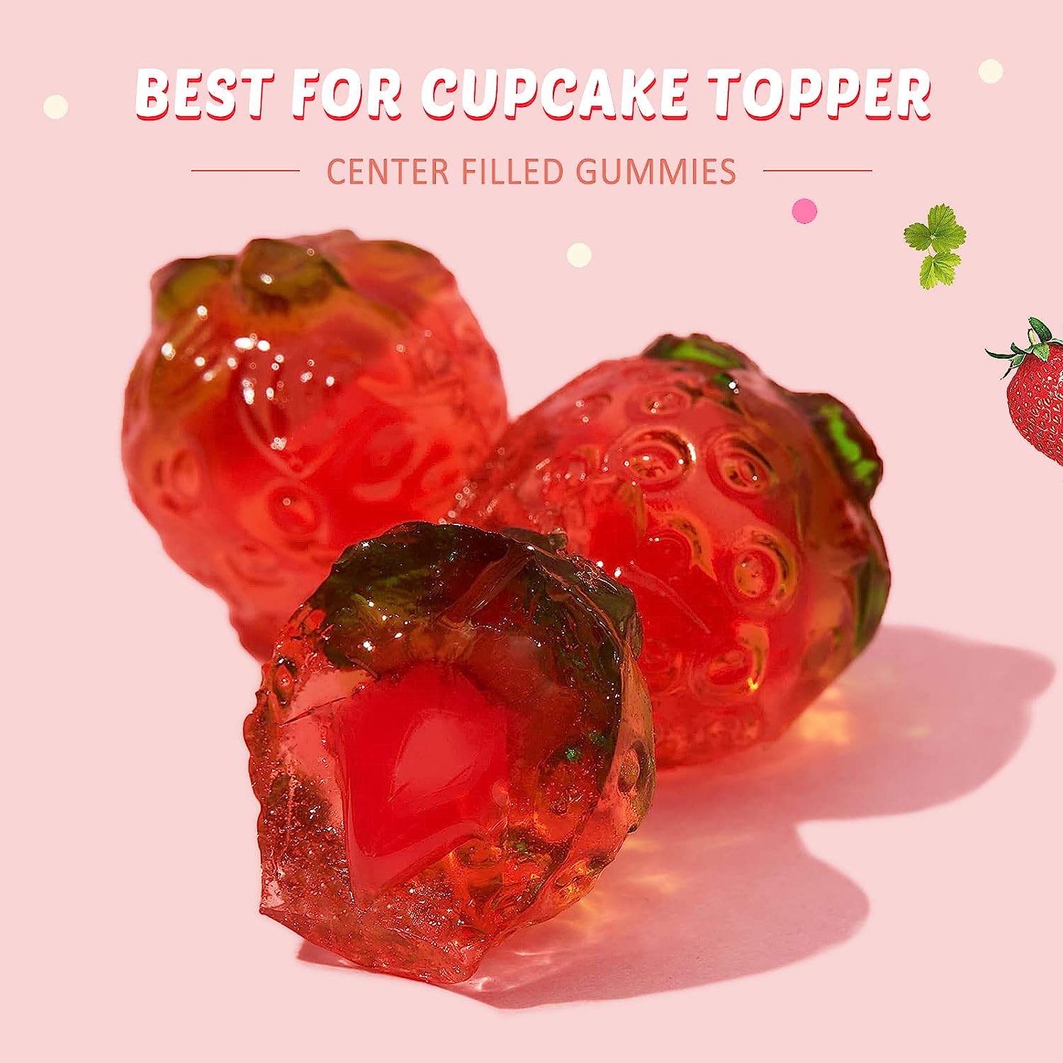 Bonbons gélifiés aux fruits 4D - Fourrés au jus de fraise - 85 g 