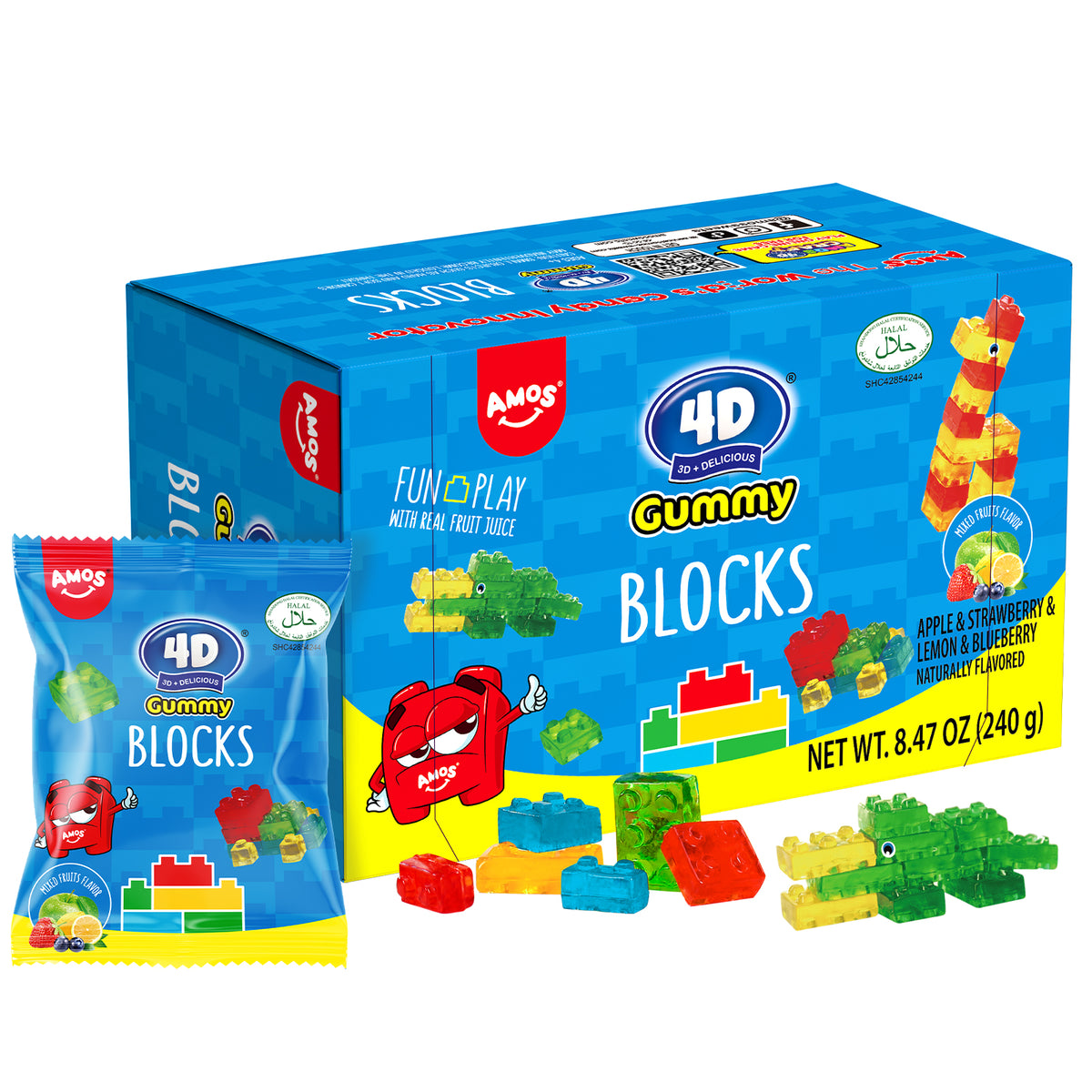 4D Block Gummy - Creative Edible Blocks - 240g Box