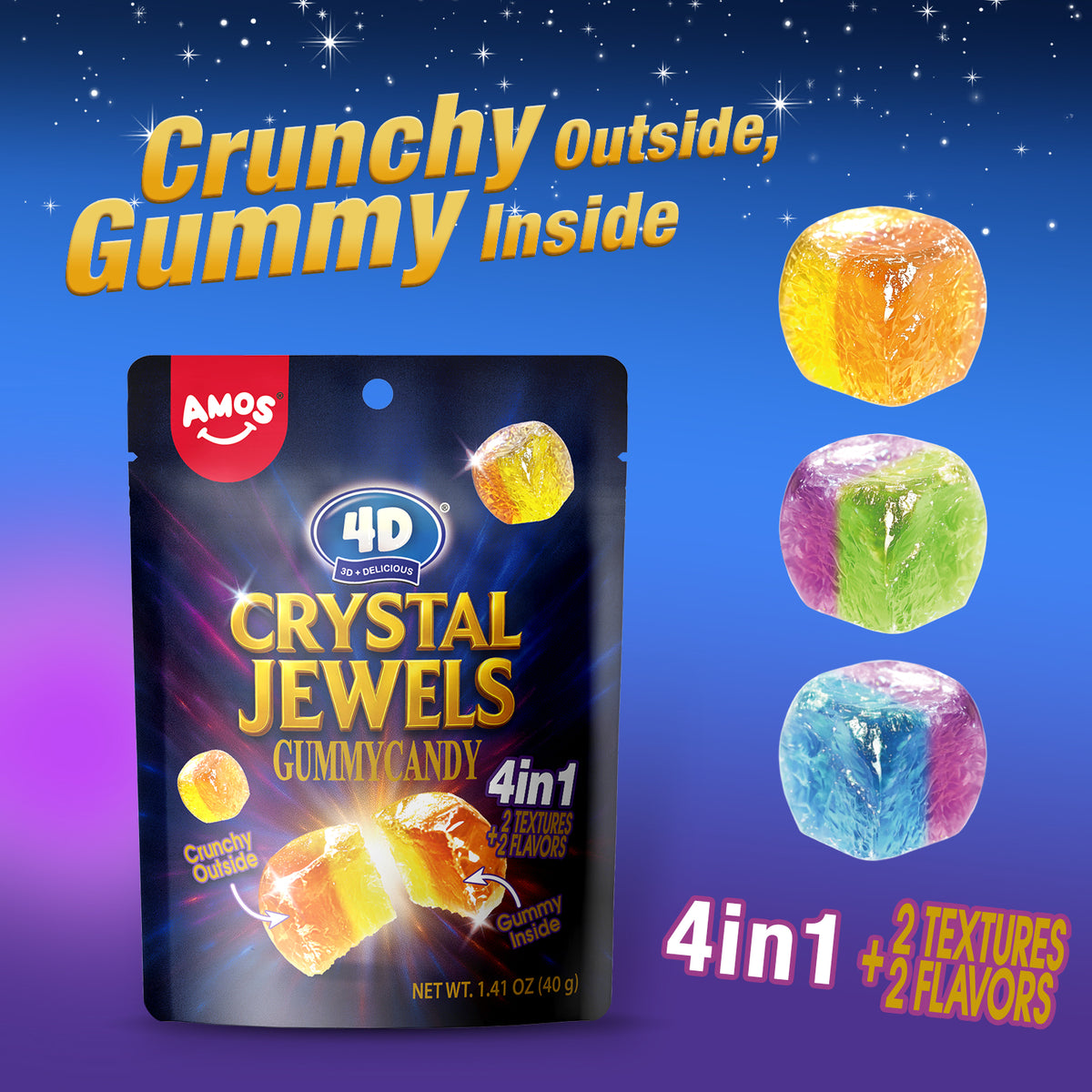 4D Crystal Jewels Gummy - 40g
