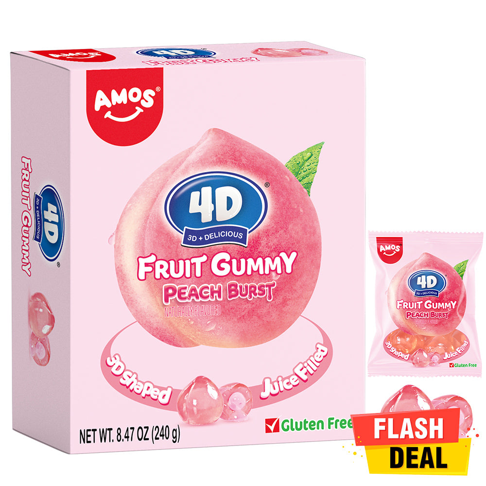 4D Fruit Gummy -Peach Burst Juice Filled- 240g