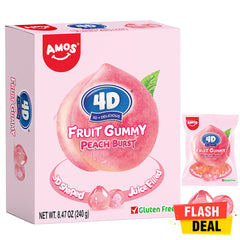 4D Fruit Gummy -Peach Burst Juice Filled- 240g