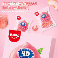 Bonbons gélifiés aux fruits 4D - Fourrés au jus de fraise - 85 g 