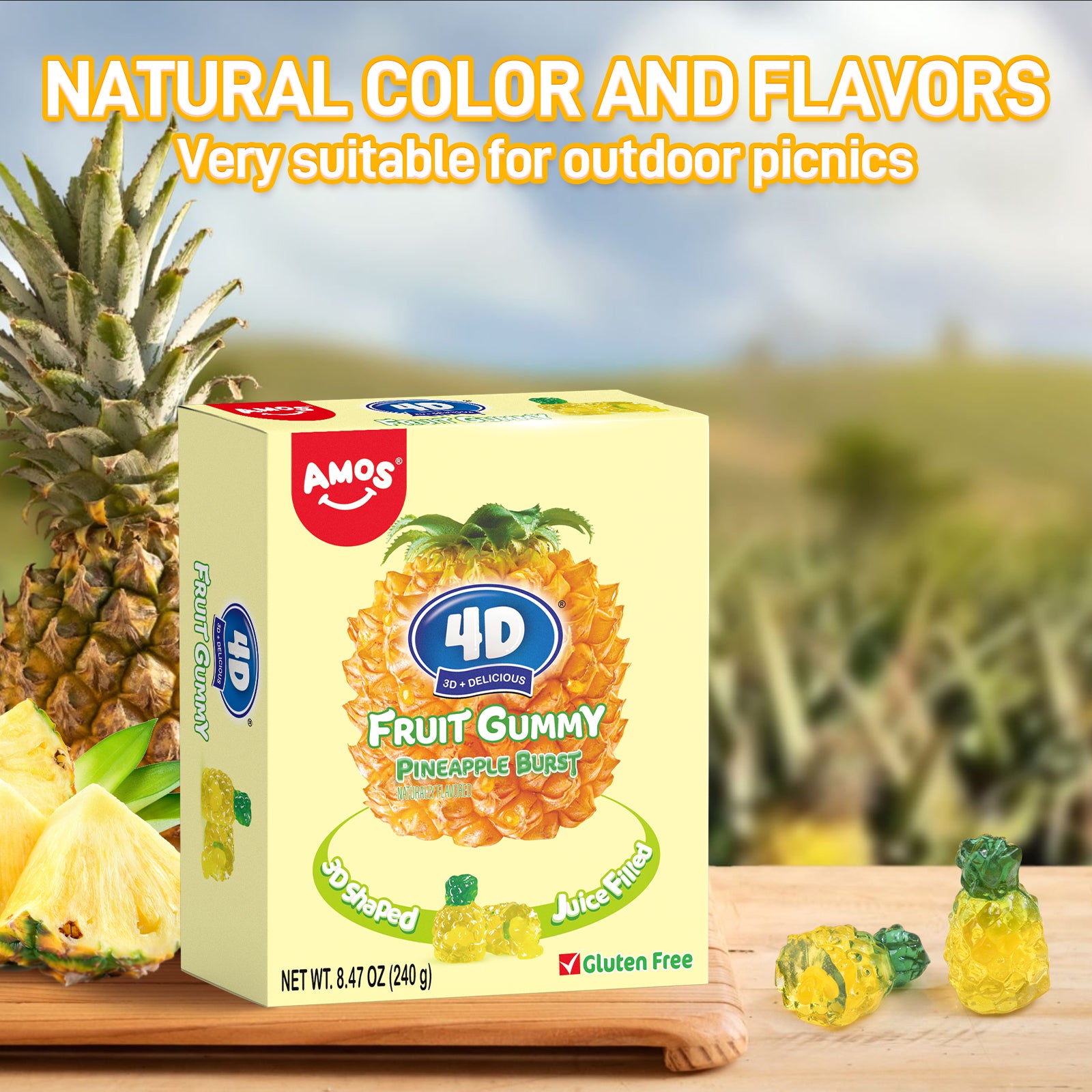 4D Fruit Gummy -Pineapple Burst Juice Filled
