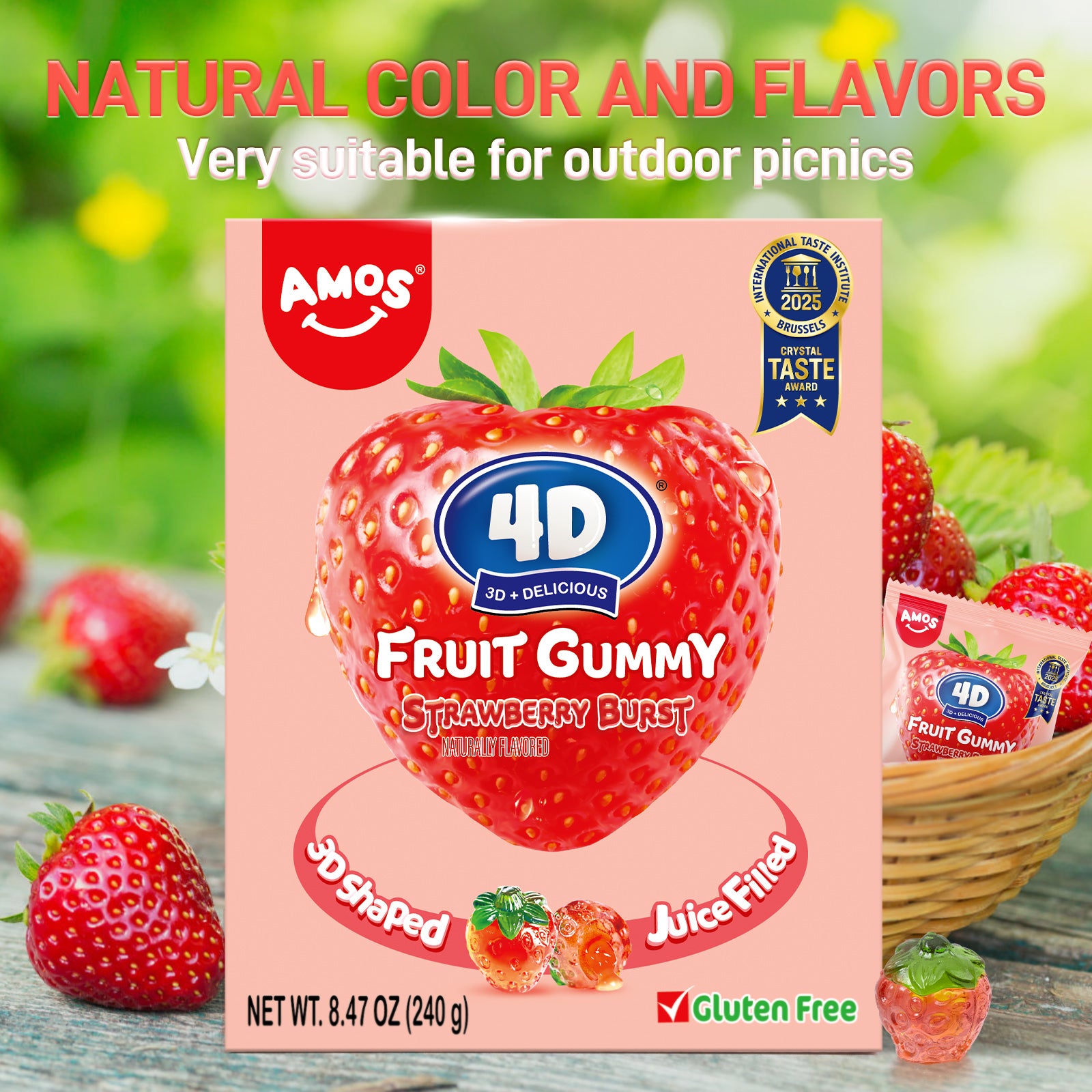 4D Fruit Gummy -Strawberry Burst Juice Filled