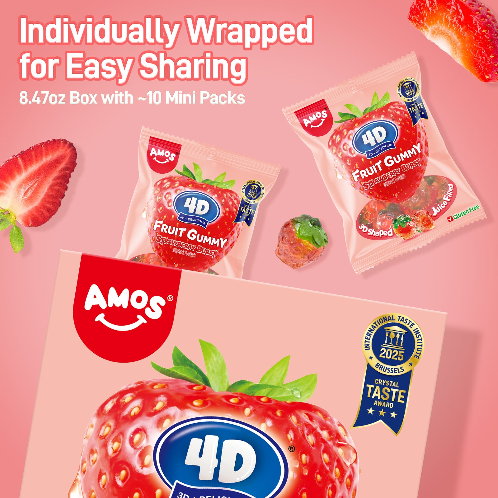 4D Fruit Gummy -Strawberry Burst Juice Filled