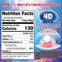 4D Mermaid Jewels Gummy Mix Flavor - 40g/bag