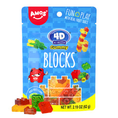 Blocs de gomme 4D - Blocs comestibles créatifs pour enfants 62 g 