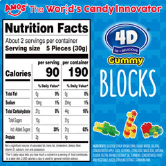Blocs de gomme 4D - Blocs comestibles créatifs pour enfants 62 g 
