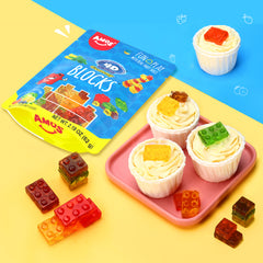 Blocs de gomme 4D - Blocs comestibles créatifs pour enfants 62 g 