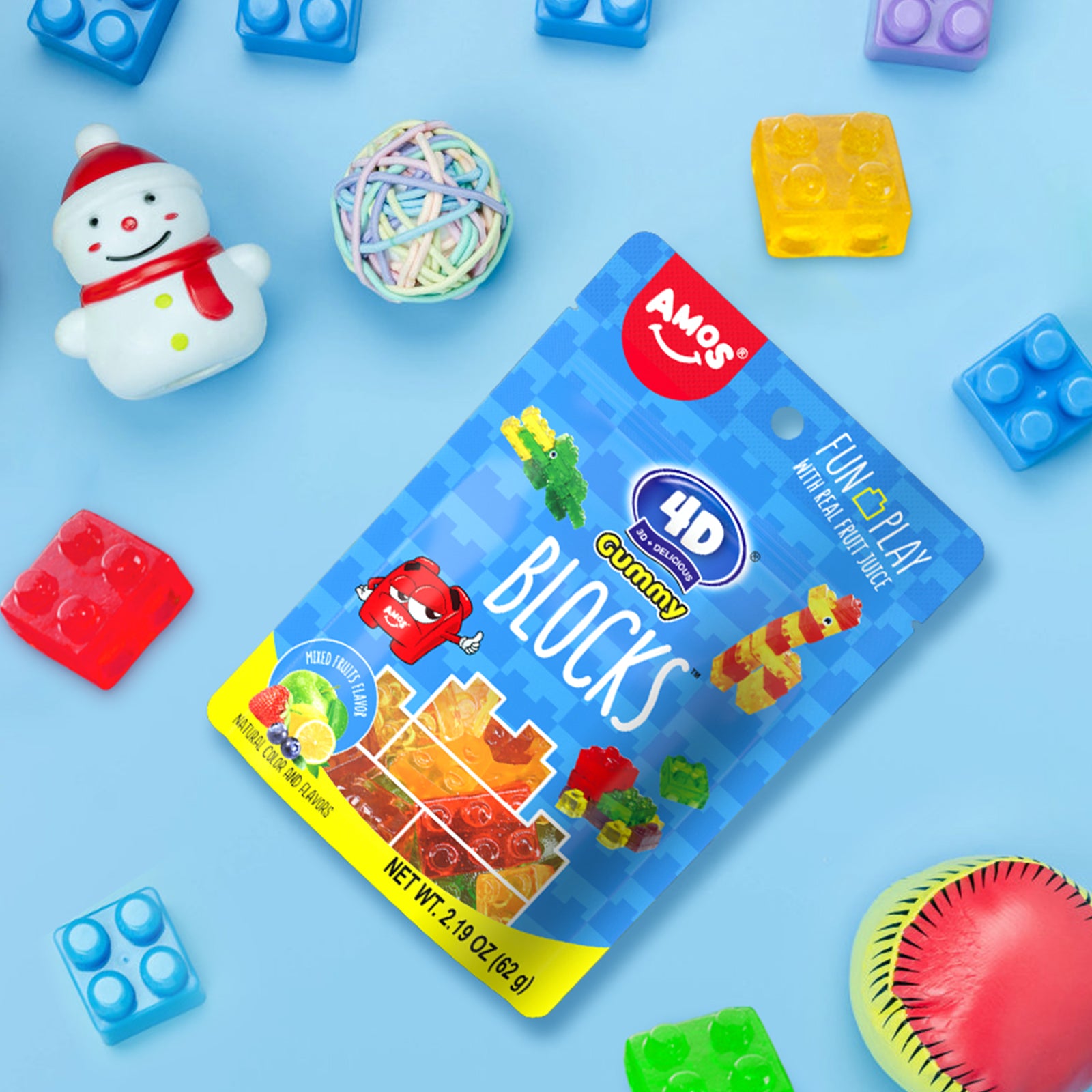4D Block Gummy - Creative Edible Blocks for Kids 62g – Amos Sweets
