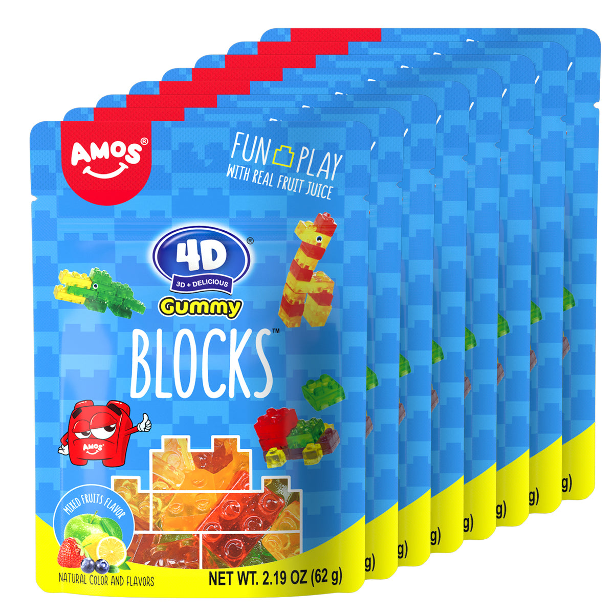 4D Block Gummy - Creative Edible Blocks for Kids 62g