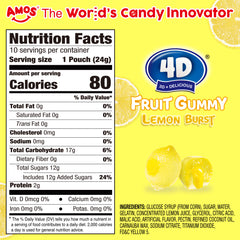 Bonbons gélifiés aux fruits 4D - Remplis de jus éclaté (saveur mixte - 5 sachets) - 65 g/sachet 