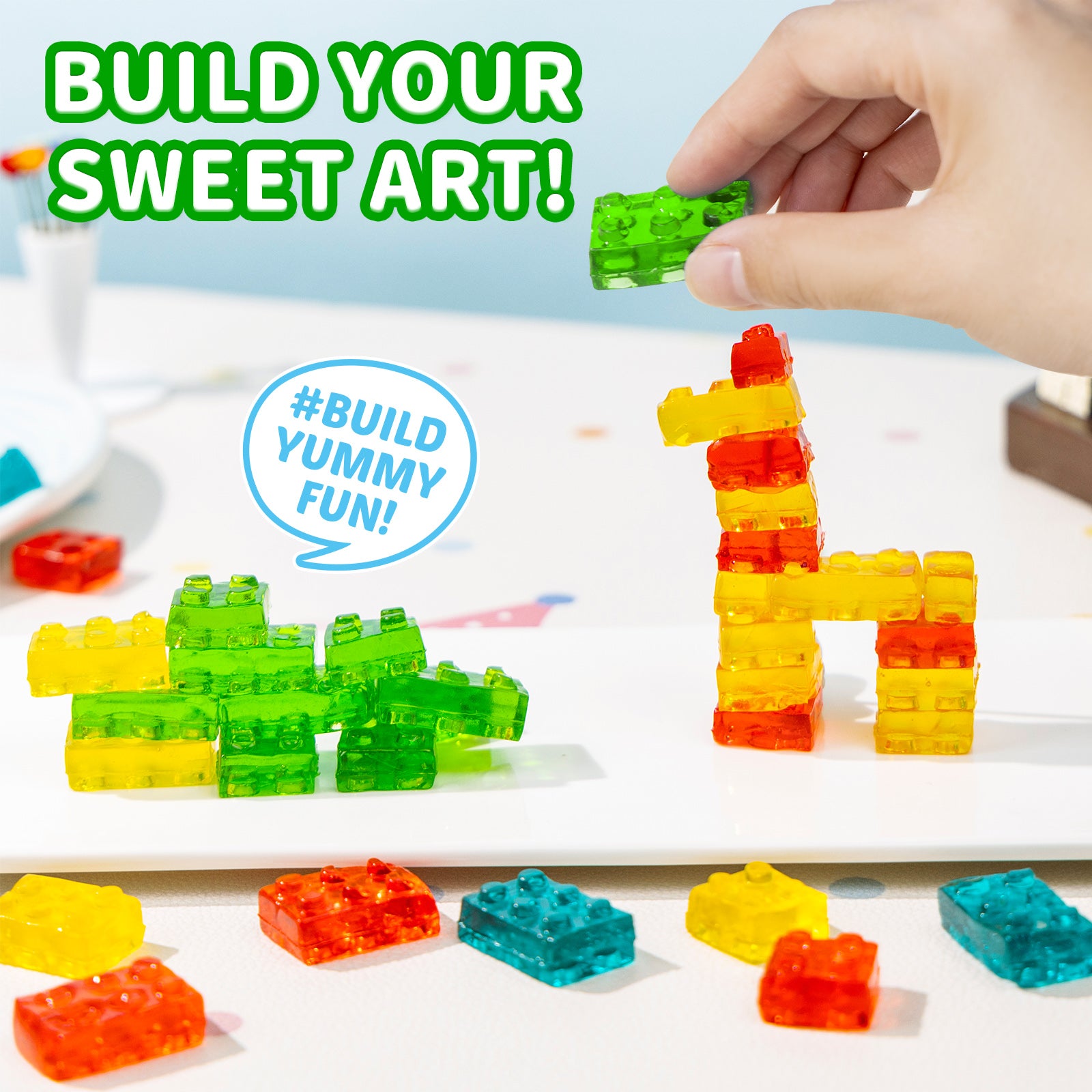 AMOS 4D Vegan Gummy Blocks Candy - 240g