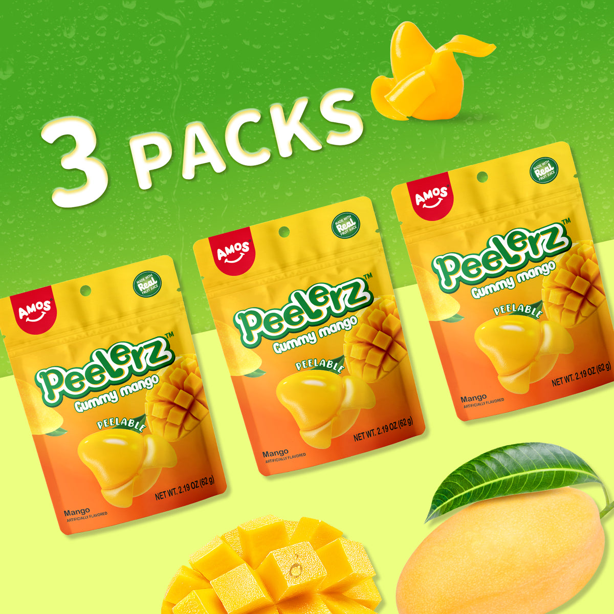 Peelerz - Peelable Mango Gummy - 62g/bag - March Flash Sale