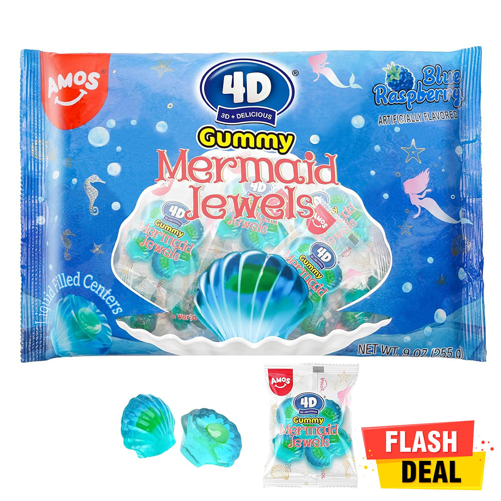 Amos 4D Mermaid Jewels Gummy Candy - 255g/bag