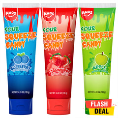 Amos Sour Liquid Squeeze Candy 4.23 oz (3 Pack)