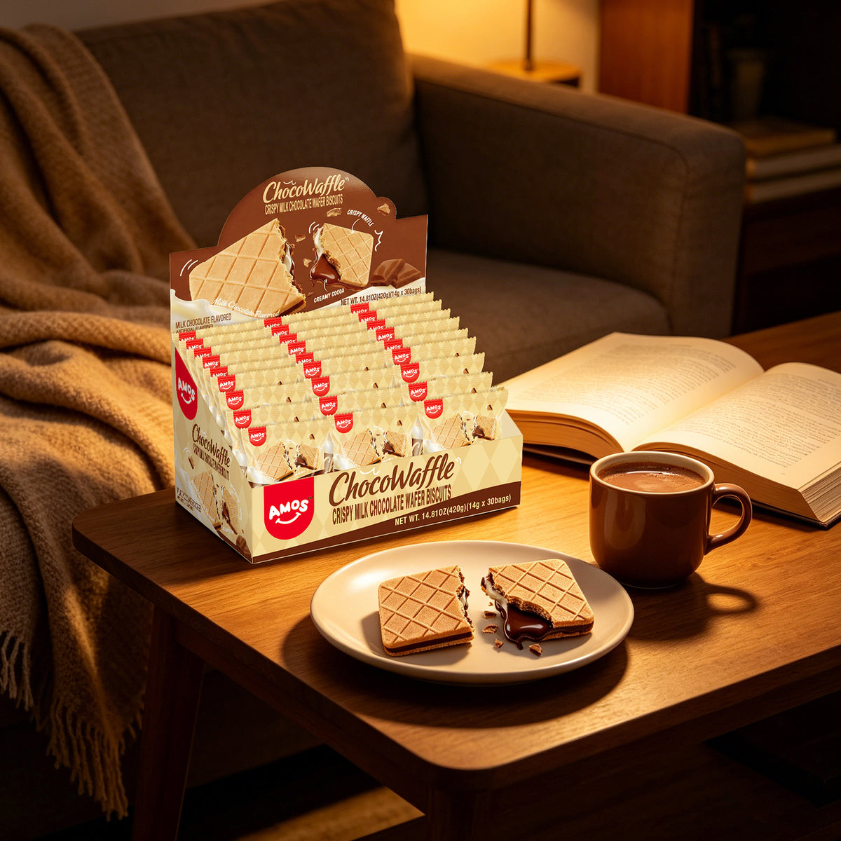 ChocoWaffle - Crispy Milk Chocolate Wafer Biscuits - 8.47oz