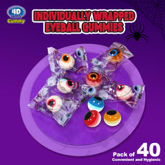 Bonbons d'Halloween - Gommes pour les yeux 4D - 240 g/sachet