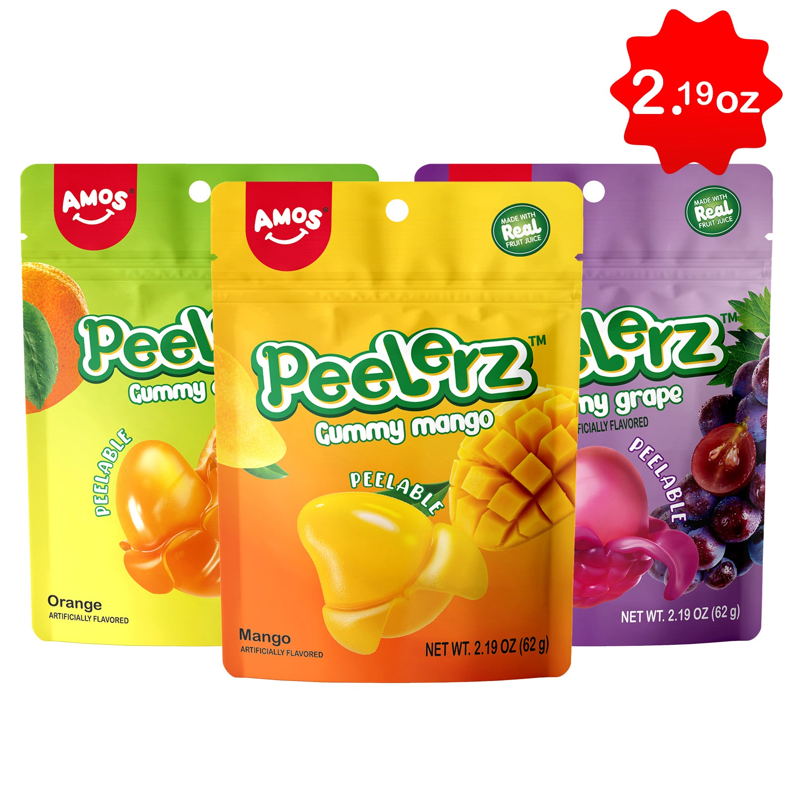 Peelerz - Peelable Gummy（Mix Flavor-5 bags）- 62g/bag