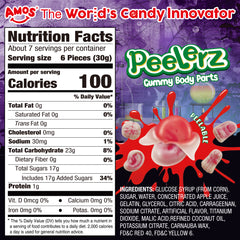 Peelerz - Bonbons pelables (nouveau mélange de saveurs - litchi + ananas + mangue) - 608 g 
