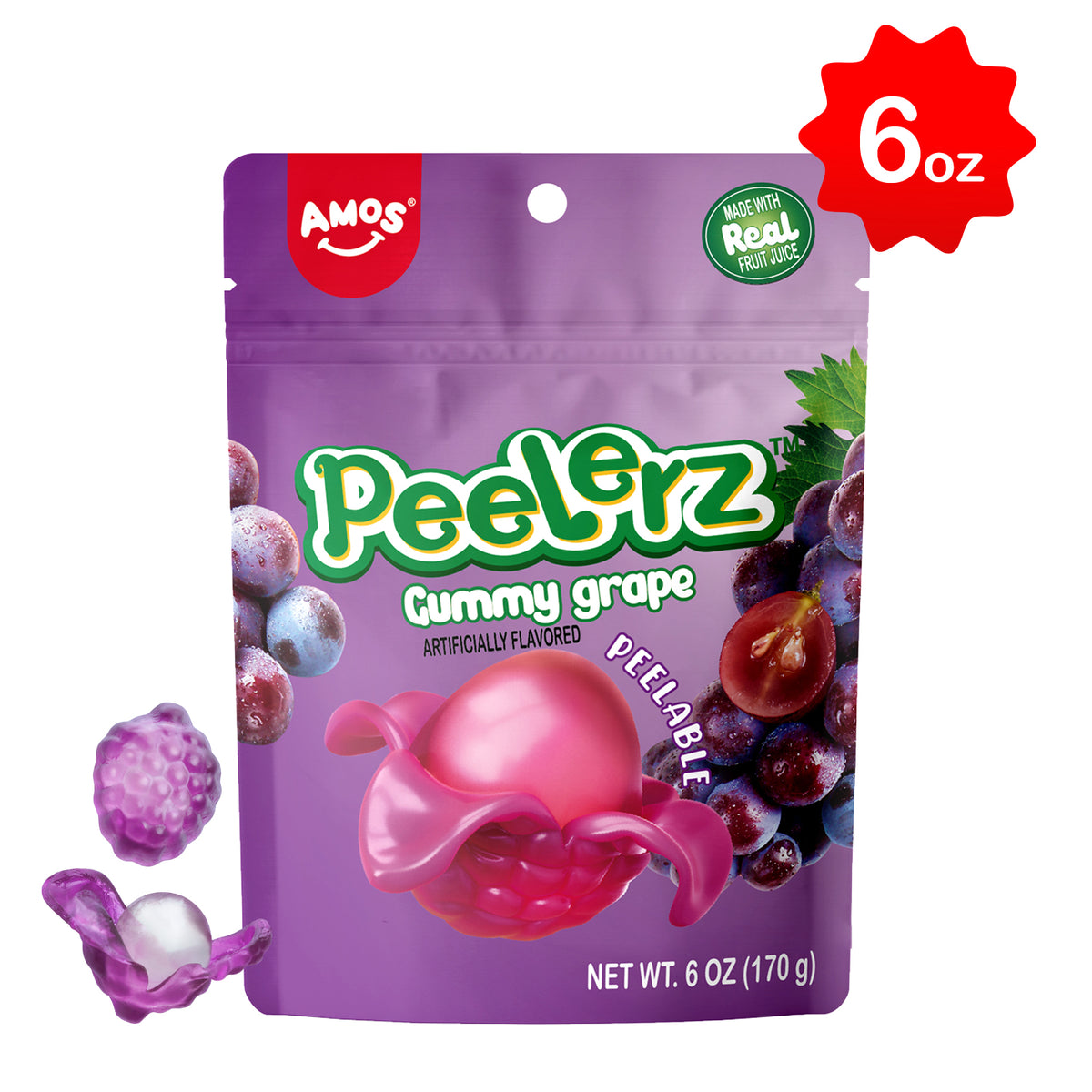 Peelerz - Bonbons pelables (nouveau mélange de saveurs - litchi + ananas + mangue) - 608 g 