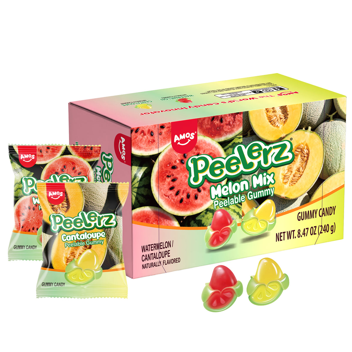 Peelerz - Peelable Watermelon & Cantaloupe Gummy Box - 8.47oz