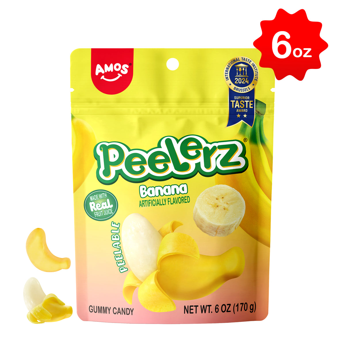 Peelerz - Bonbons pelables (nouveau mélange de saveurs - litchi + ananas + mangue) - 608 g 