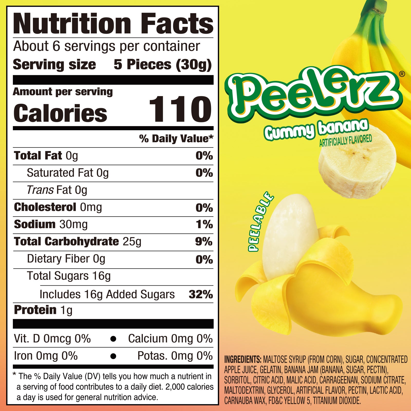 Peelerz - Peelable Gummy（Mix Flavor-5 bags）- 6oz/bag