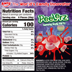 Peelerz - Bonbons pelables (nouveau mélange de saveurs - litchi + ananas + mangue) - 608 g 
