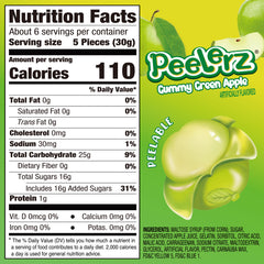 Peelerz - Peelable Gummy Green Apple Flavor - 6oz