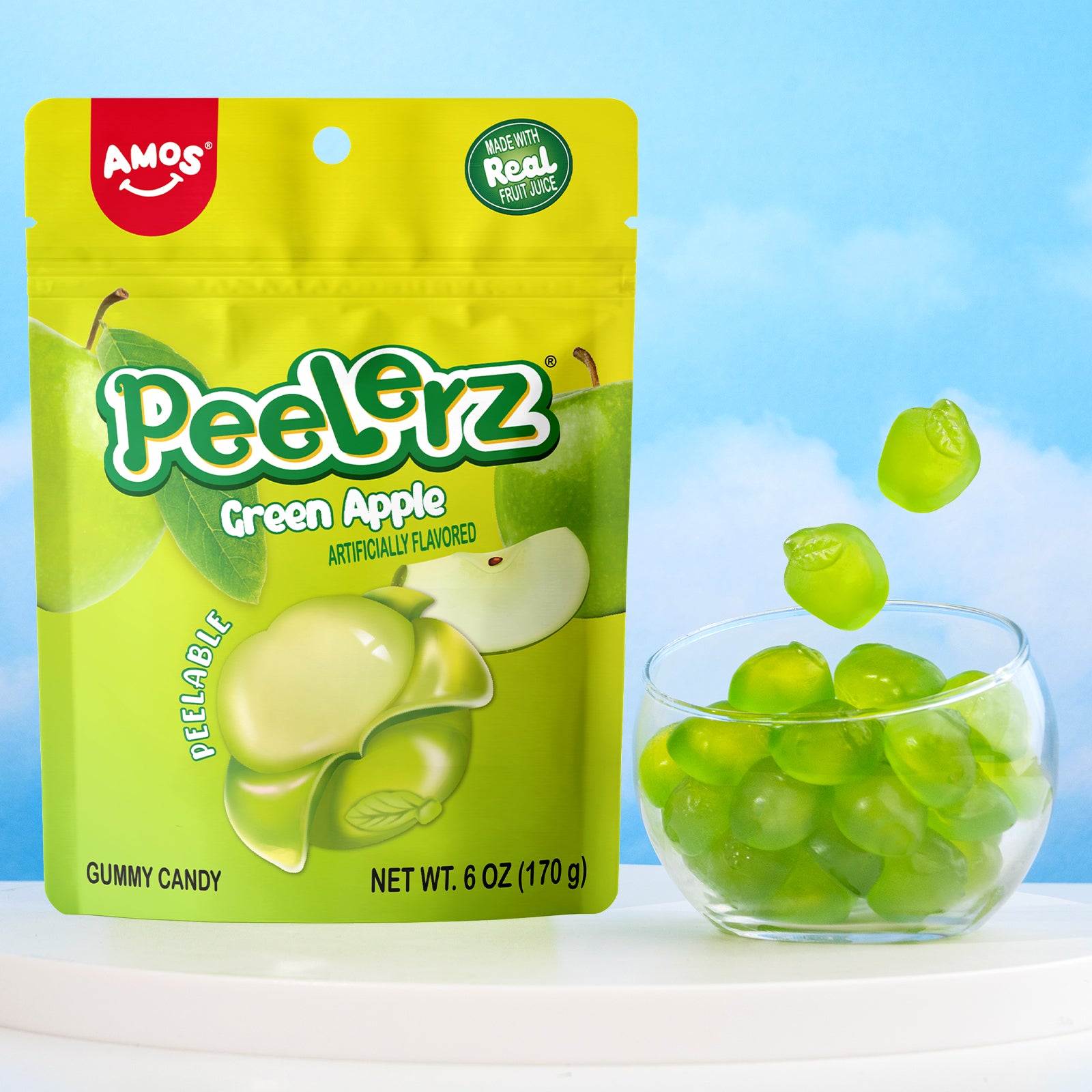 Peelerz - Peelable Gummy Green Apple Flavor - 6oz