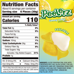 Peelerz - Peelable Gummy Lemon Flavor - 6oz