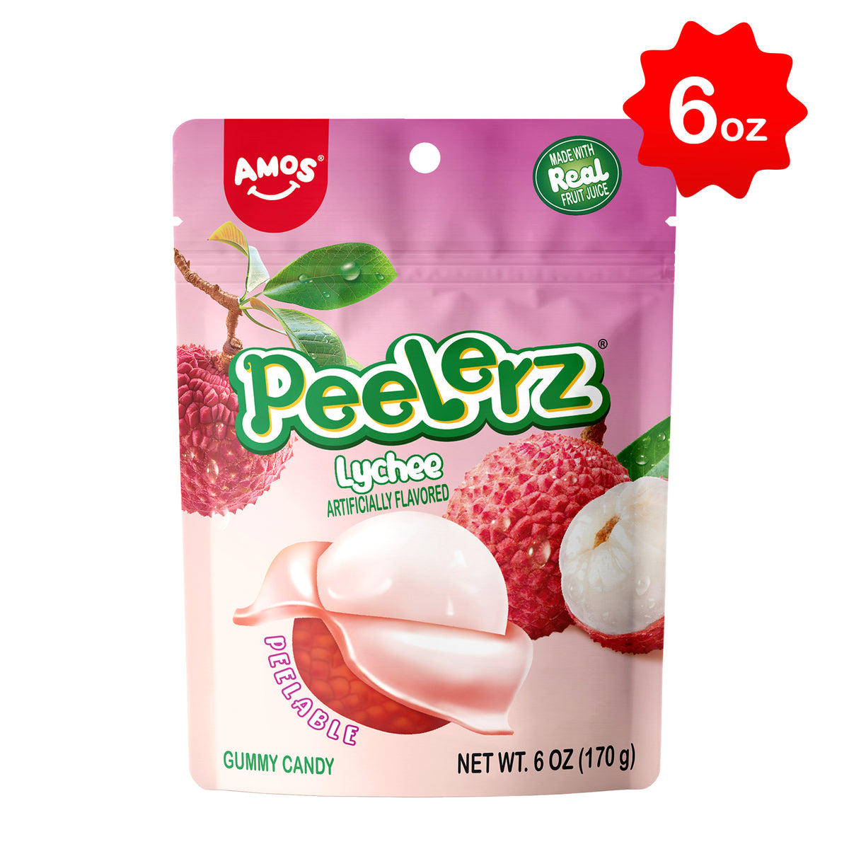 Peelerz - Bonbons pelables (nouveau mélange de saveurs - litchi + ananas + mangue) - 608 g 