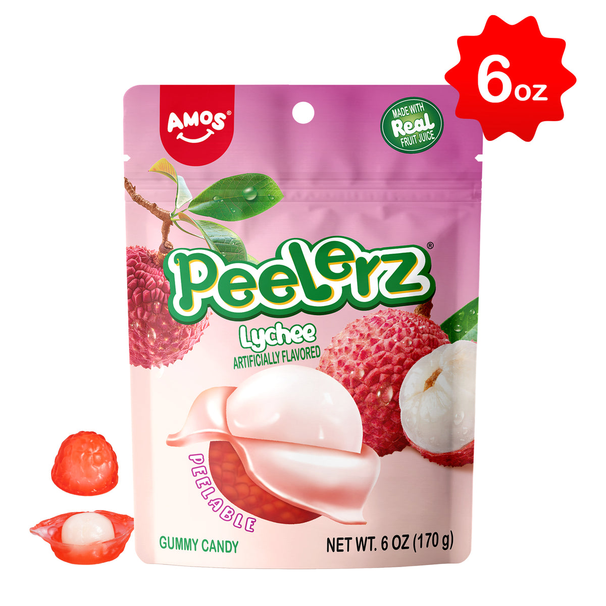 Peelerz - Peelable Gummy Lychee Flavor - 6oz