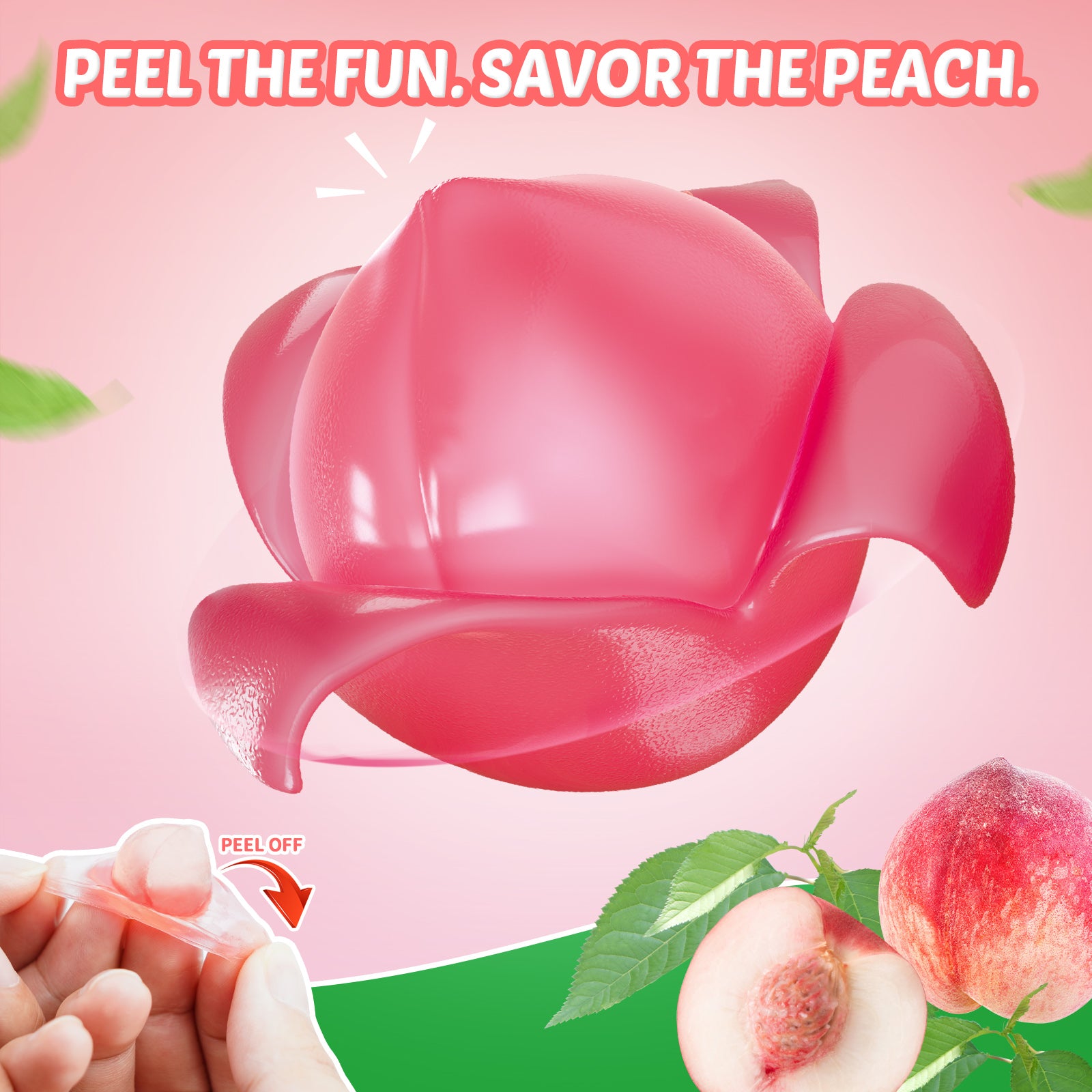 Peelerz - Peelable Gummy Peach Flavor - 6oz