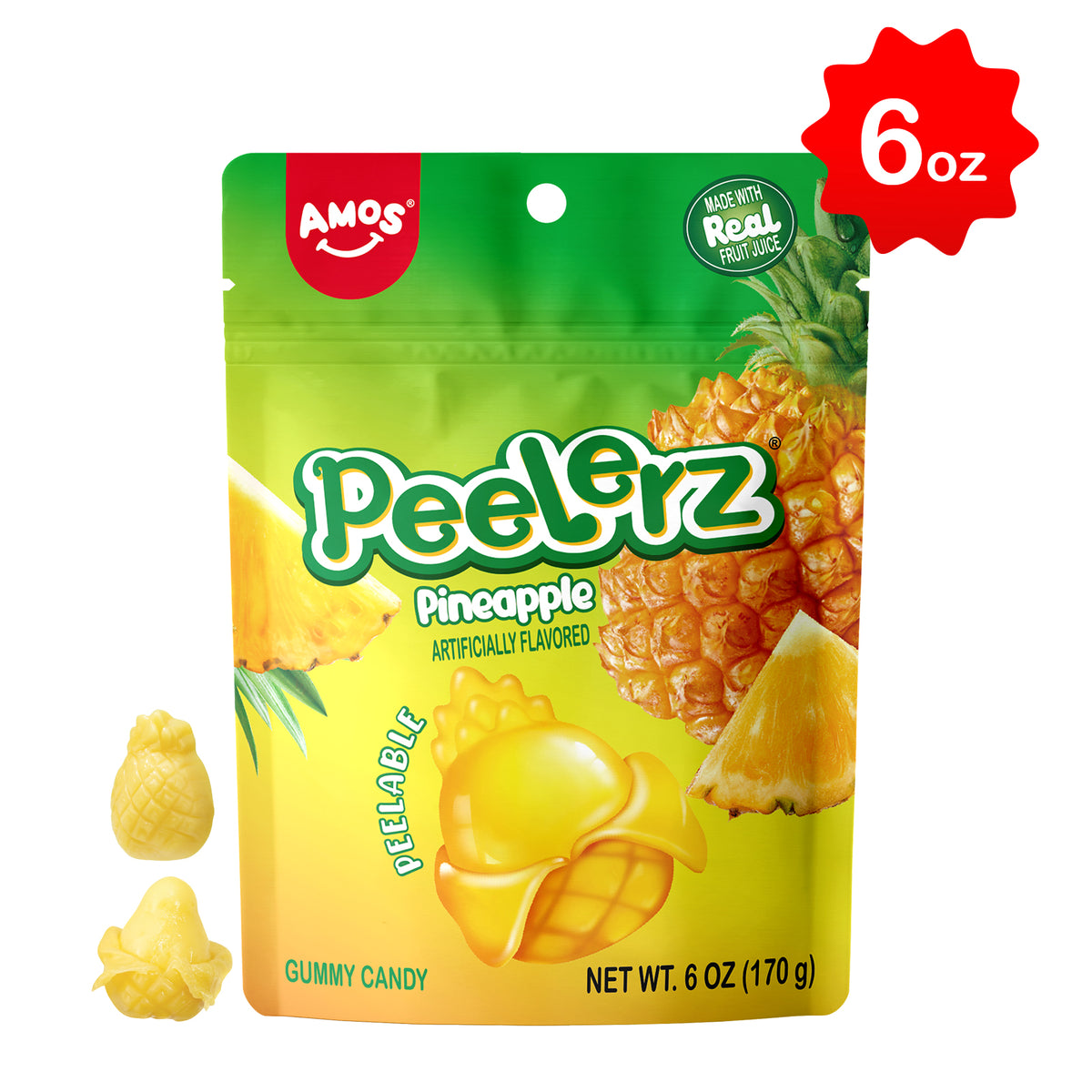 Peelerz - Bonbons pelables (nouveau mélange de saveurs - litchi + ananas + mangue) - 608 g 