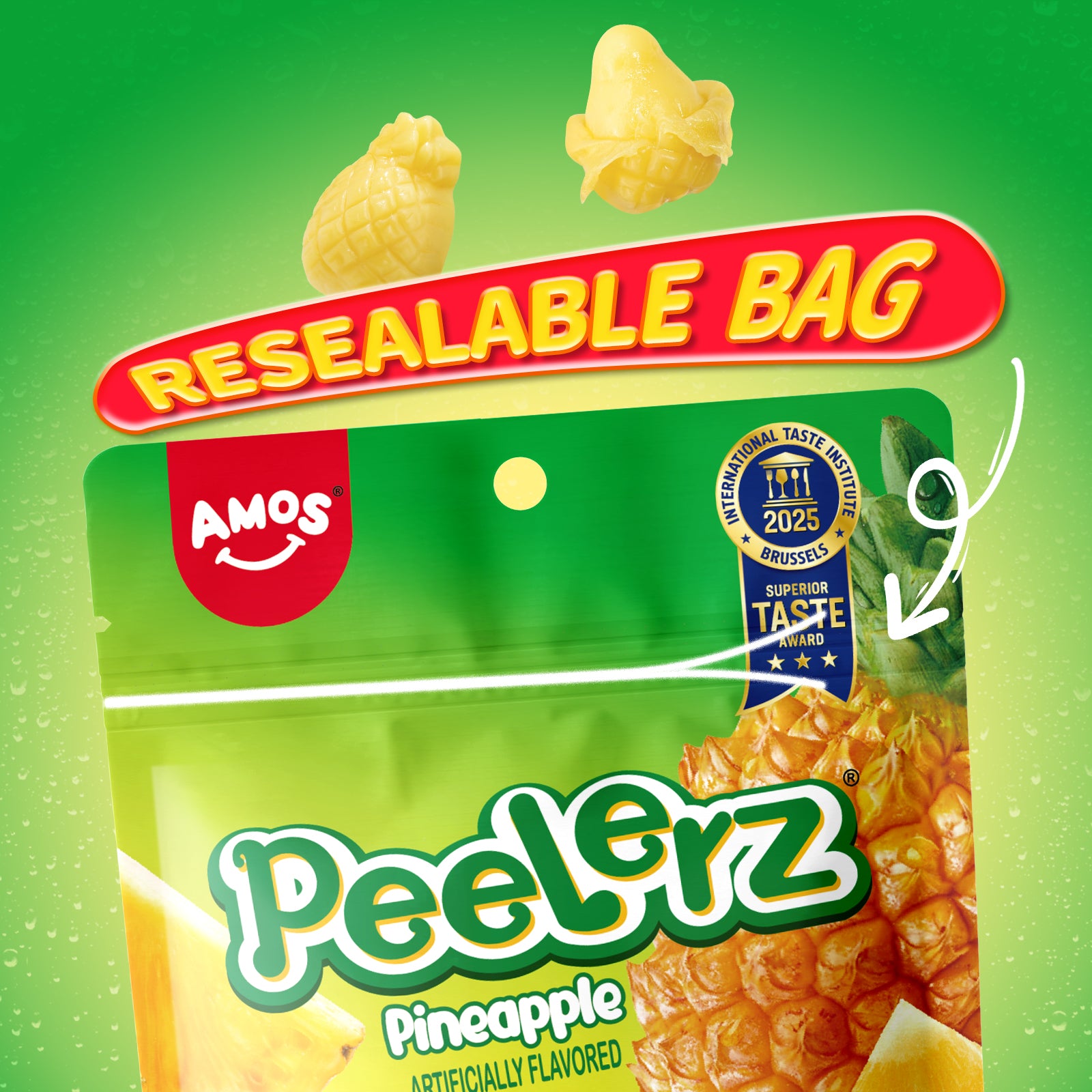 Peelerz - Peelable Gummy Pineapple Flavor - 6oz